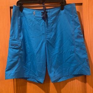 Salt Life Men’s SLX-QD Blue Swim Trunks Boardshorts NWT Size 34 Inseam 9”